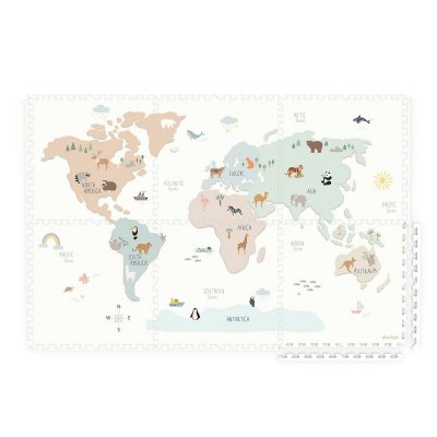 PLAY AND GO Tiloo EEVAA Podložka na hraní a domeček Worldmap - 51100wo_003