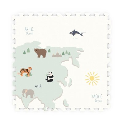 PLAY AND GO Tiloo EEVAA Podložka na hraní a domeček Worldmap - 51100wo_004