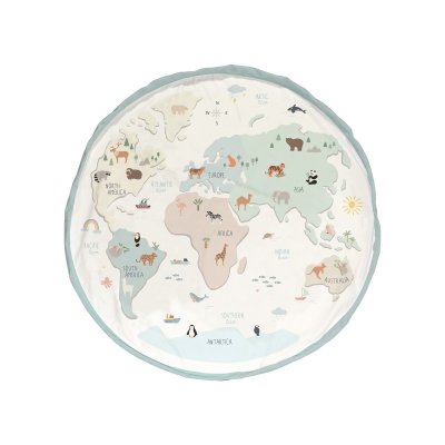 PLAY AND GO Noomad original Hrací deka a Vak na hračky Worldmap Colour - 53658wm_001