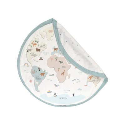 PLAY AND GO Noomad original Hrací deka a Vak na hračky Worldmap Colour - 53658wm_002
