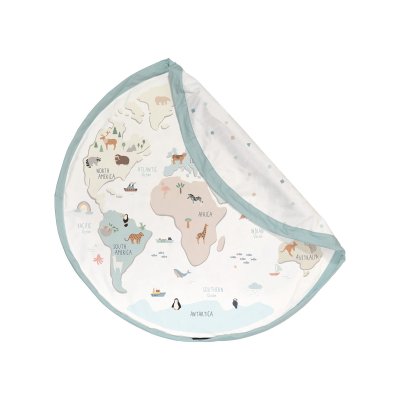 PLAY AND GO Noomad original Hrací deka a Vak na hračky Worldmap Colour - 53658wm_004