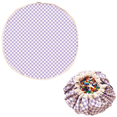 PLAY AND GO Noomad original Hrací deka a Vak na hračky Vichy Purple