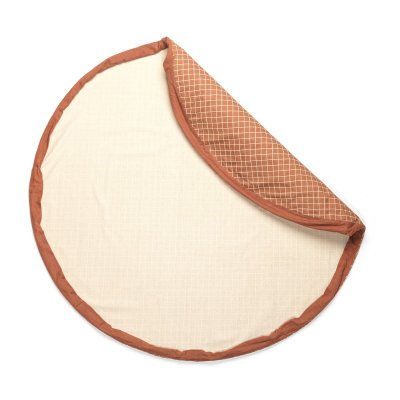 PLAY AND GO Noomad original Hrací deka a Vak na hračky organic Grid Brown - 85457_001