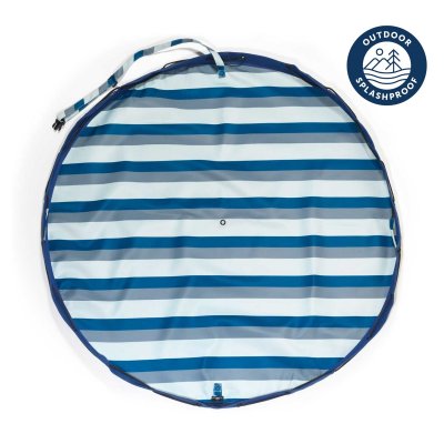 PLAY AND GO Noomad outdoor Hrací deka a Vak na hračky Blue/Green Stripes - 85462_002