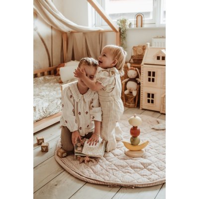 PLAY AND GO Noomad soft Hrací deka a Vak na hračky Stripes brown - 85471_008