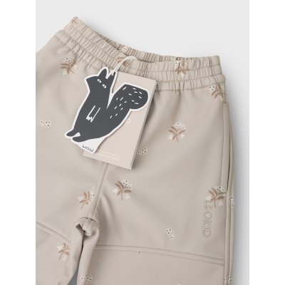 LEOKID Softshellové kalhoty Vic Silver Cloud Flower vel. 98 - 85734_006