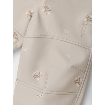 LEOKID Softshellové kalhoty Vic Silver Cloud Flower vel. 116 - 85737_005