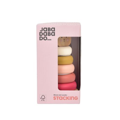 JABADABADO Stohovací hračka se silikonovými kroužky Zajíček - 85827_002