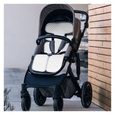 FREEON Podložka do kočárku/autosedačky 3D Mesh Grey/White - 86033_001