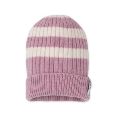 LODGER Čepice Stripe Merino Mauve 1 - 2 roky - 86067_001
