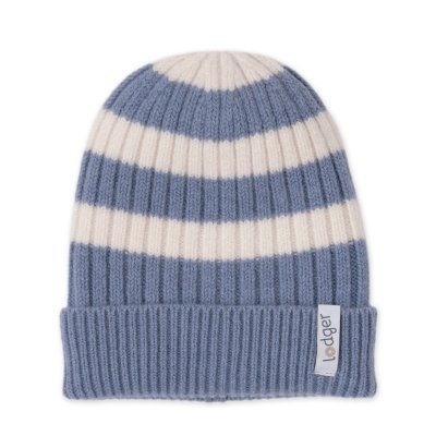 LODGER Čepice Stripe Merino Stone 1 - 2 roky