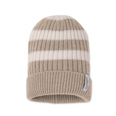 LODGER Čepice Stripe Merino Beige 0 - 3 měsíce - 86076_001