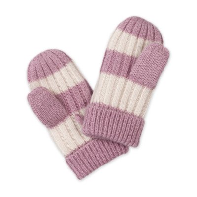 LODGER Rukavice Stripe Merino Mauve vel. 1 - 2 roky - 86097_002