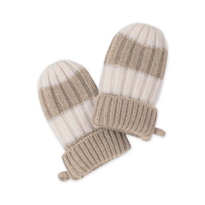 LODGER Rukavice Stripe Merino Beige vel. 0 - 12 měsíců - 86102_001