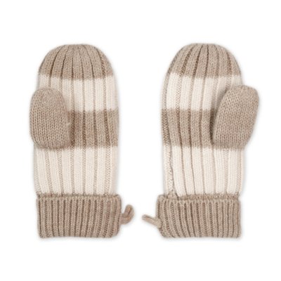 LODGER Rukavice Stripe Merino Beige vel. 1 - 2 roky - 86103_001