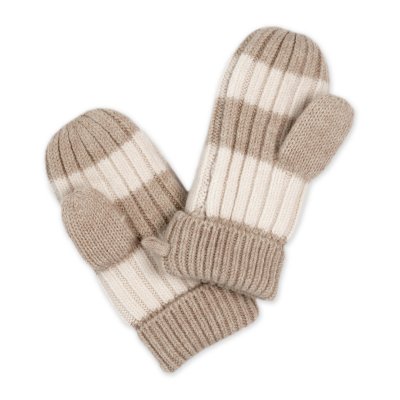 LODGER Rukavice Stripe Merino Beige vel. 1 - 2 roky - 86103_002