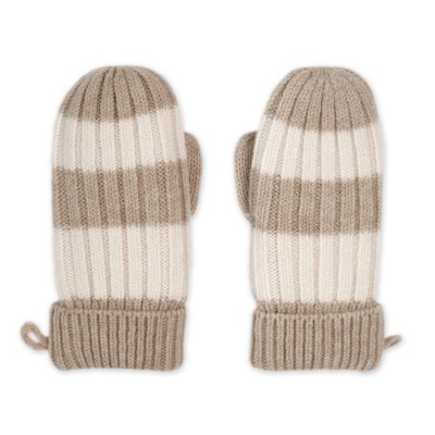 LODGER Rukavice Stripe Merino Beige vel. 1 - 2 roky