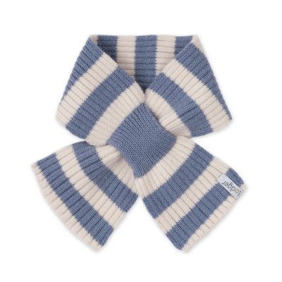 LODGER Šála Stripe Merino Stone