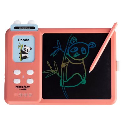 FREEON Free2Play Interaktivní LCD tabulka 2v1 pro výuku angličtiny Kiddigit Pink - 86710_001